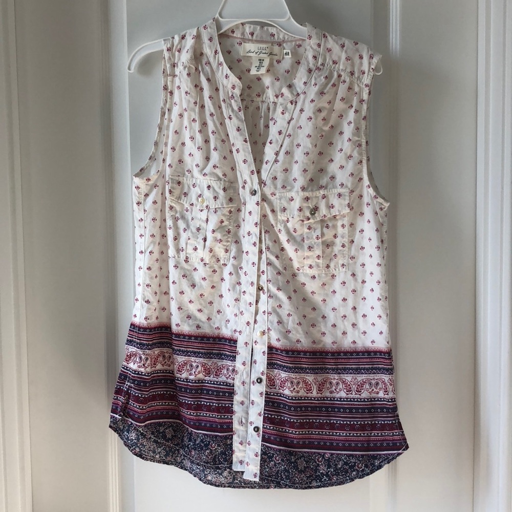 H&M Button Down Sleeveless Top
